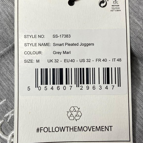 Sik Silk Men's Smart Pleated Joggers Gray - Picture 4 of 4